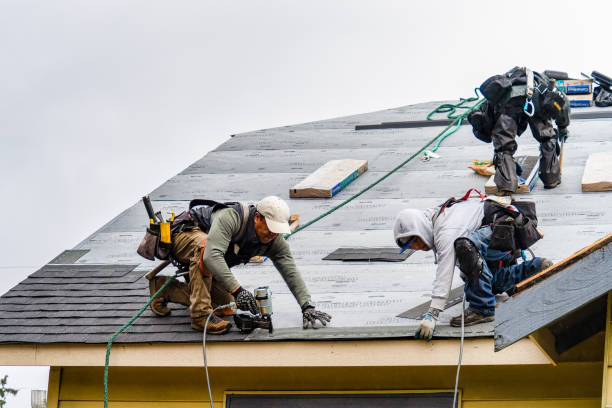 Professional Roofing technician working in Utica, IL